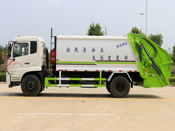 国六18立方东风天龙后双桥 压缩垃圾车